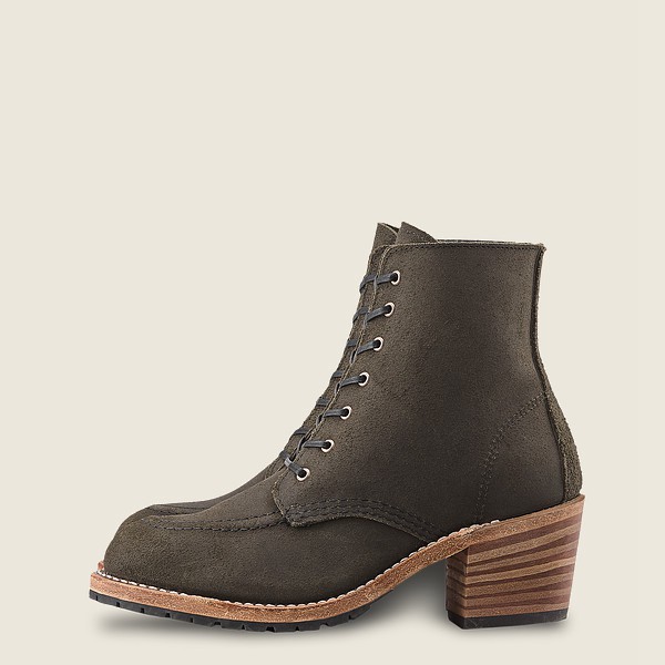 Botas Red Wing Heritage Mujer Grises Oscuro - Clara - Heeled Acampo Cuero - 678-JQZCFM